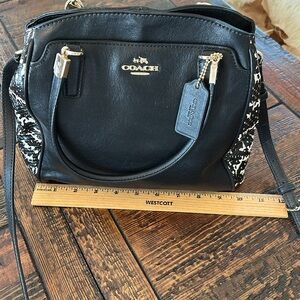 Coach Black and White Satchel